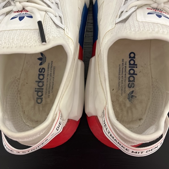 Adidas NMD_R1 V2 ‘white lush red and blue’ Size 11M - Picture 3 of 4